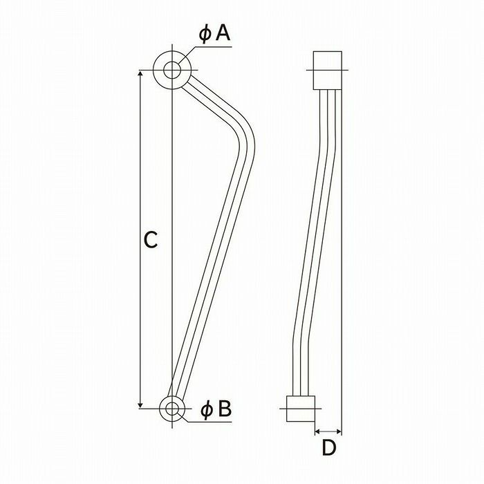 オフセット75mm250mmFR 汎用アルミマフラーステーMSTL-250FR-75 NANKAI ナンカイ 【62%OFF!】