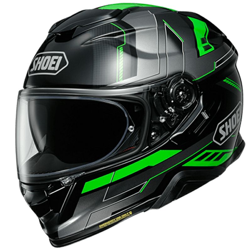 SHOEI :TC-4 (GREEN/BLACK) SENAインカムつき！（軽いは正義！人気独走 