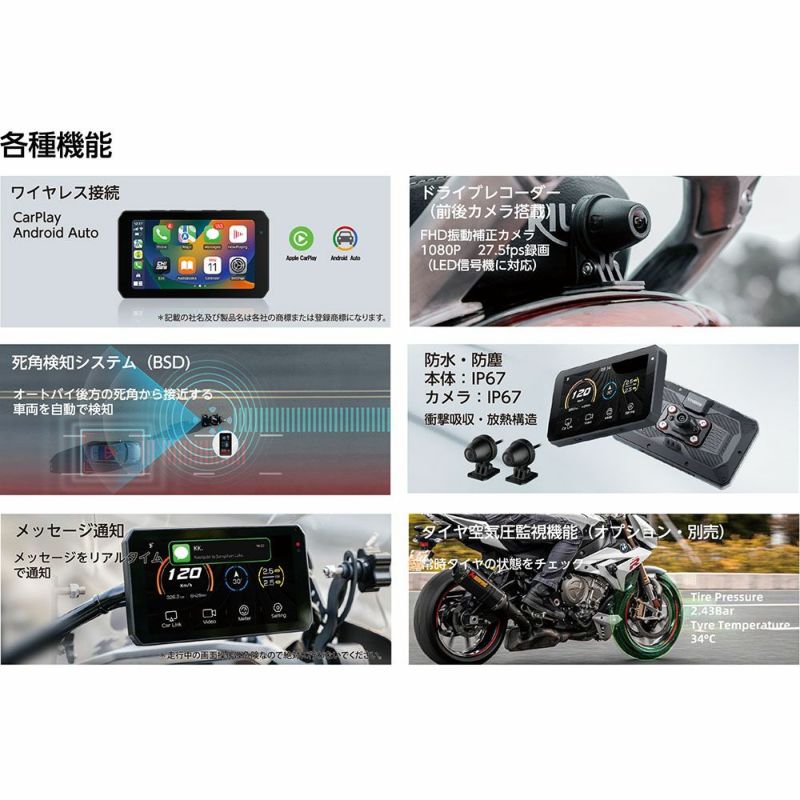 バイク用　スマートライドモニター　AIO-5 Lite タナックスSRS-001割り込む形で購入するのは
