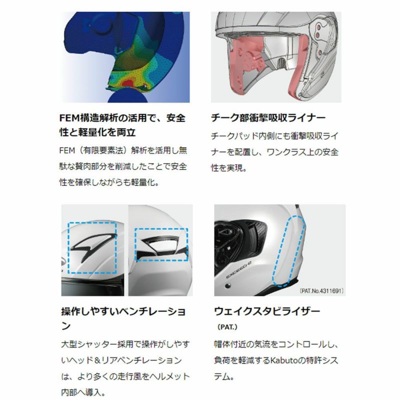 ヘルメット OGK Kabuto カブト EXCEED-2 CYBER （サイバー