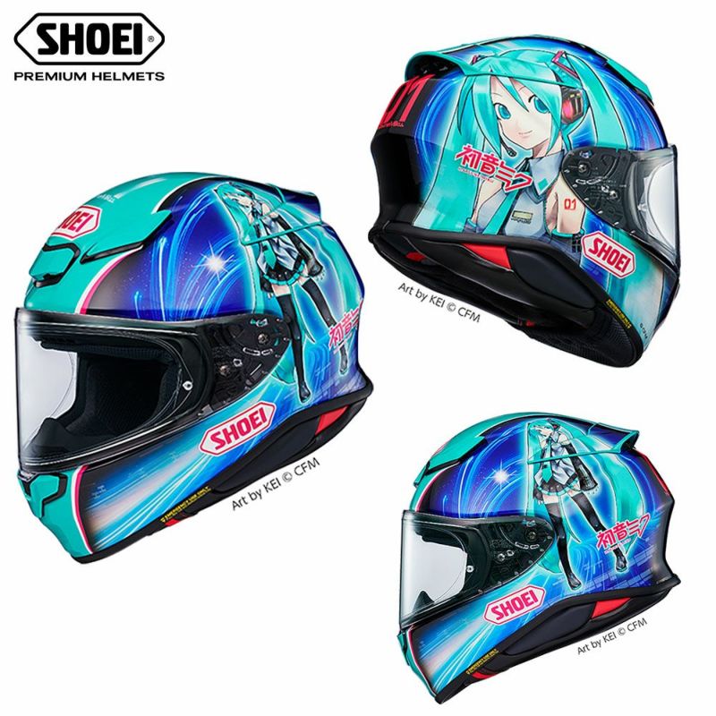 消費税無し SHOEI 受注 ゼット-エイト 初音ミク ヘルメットZ-8 ショウエイ 矯正用品・補助ベルト