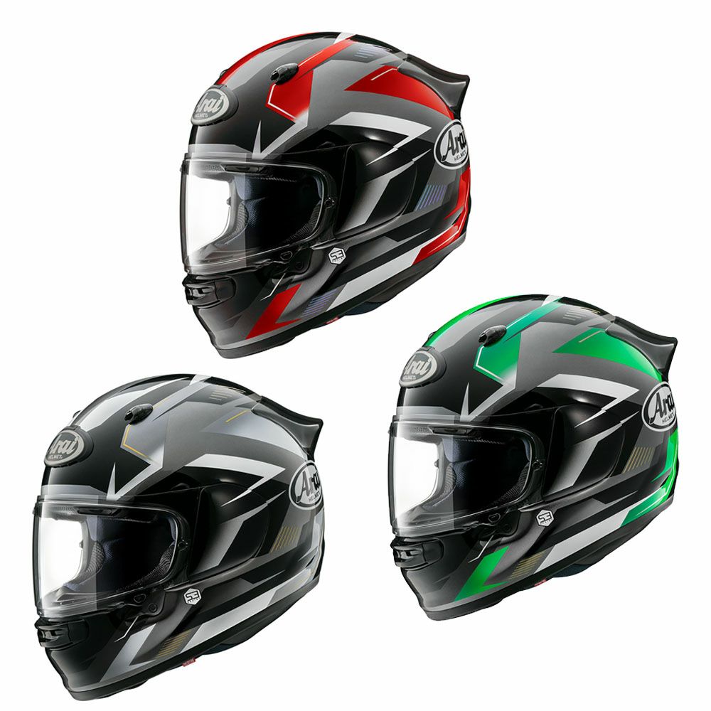 Arai アストロGXヘルメット ブラック/グリーン Webike | Arai アライ ASTRO-GX STAR＆STRIPE[アストロジー