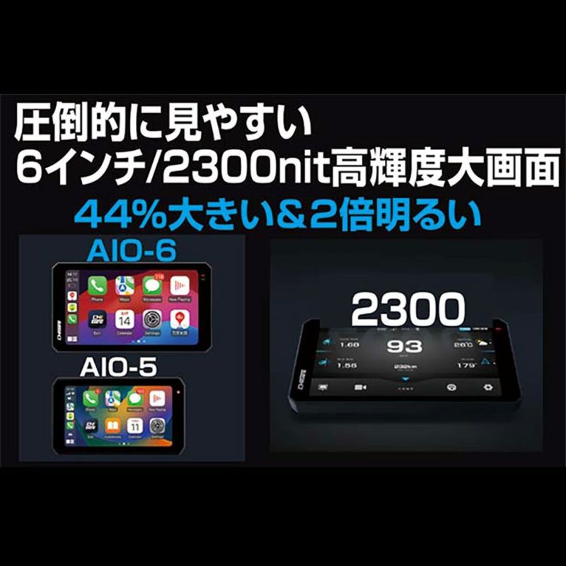 【新品未使用】AIO-6 MAX スマートライドモニター　　ガラスフィルムなど付 6インチ高輝度大画面のフラッグシップモデル「スマートライド